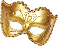 a gold carnival mask